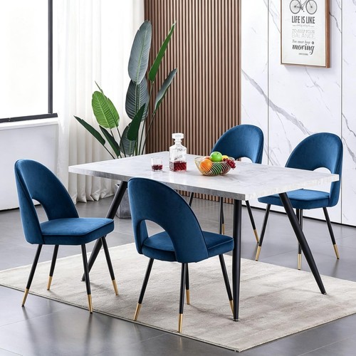 Marble effect dining table - table, and