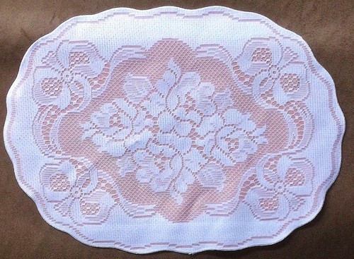 Lace place mat 19 - mat, white