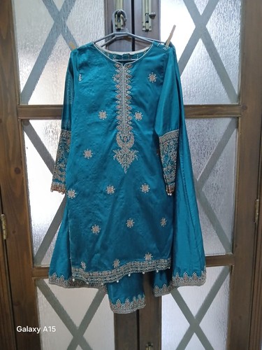 Maria pakistani teal raw - maria,