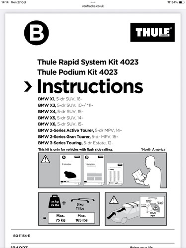 Thule 4023 fitting kit - kit,
