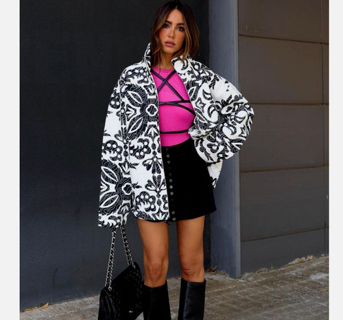 Zara printed quilted jacket - zara,