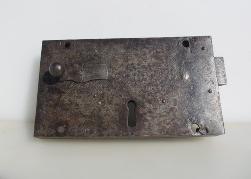 Huge victorian iron door lock - victorian,