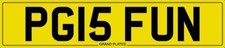 PG INITIALS NUMBER PLATE PG15