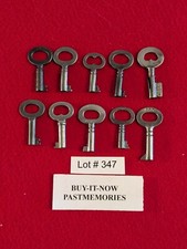 *YOU CHOOSE* 10 VINTAGE STEAMER TRUNK ANTIQUE KEY LOT, CLEANED-NO RUST!!!