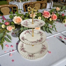 Vintage 3 Tier Lavender Rose
