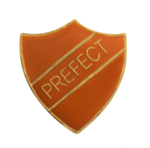 Prefect tangerine pin badge - tangerine,