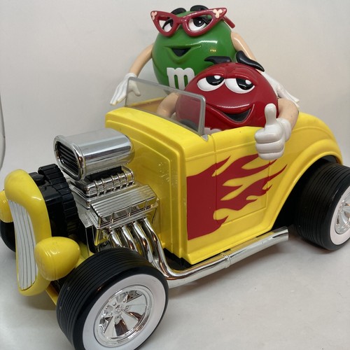 Yellow hot rod roadster - m&ms,