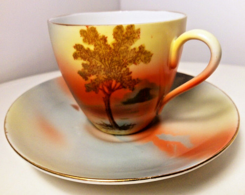 Victoria china sunset cups - china-,