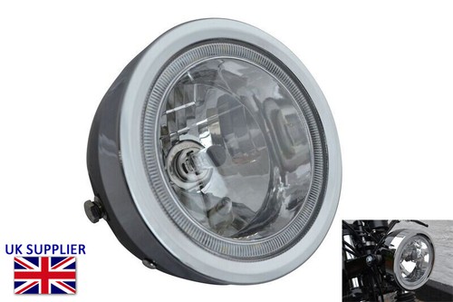 Motorbike headlight with led - with,
