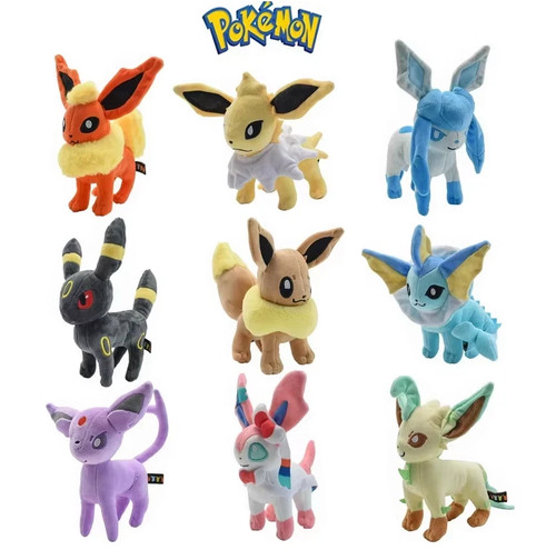 Eevee evolution plushies - eevee,