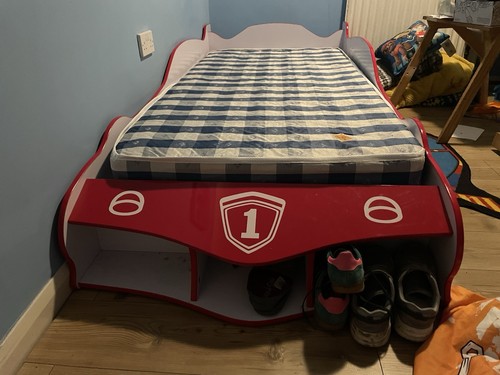 Boys racing car bed single - car,
