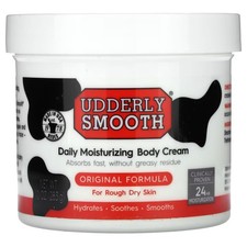 Udderly Smooth Udder Cream, Skin Moisturizer, 12 Ounce Jar (Pack of 2)