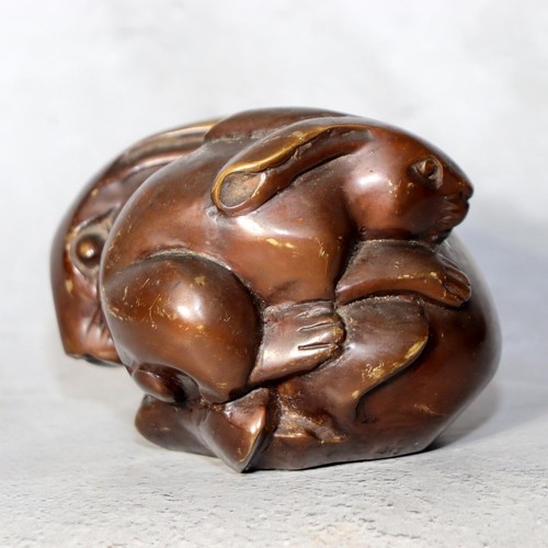 Vintage japanese bronze rabbit - vintage,