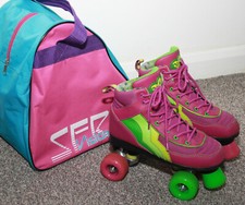 SFR Rio Roller Quads Grape Purple with bag UK 4 EUR 37