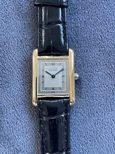 Cartier Tank  Watch / Gold Vermeil /Quartz /ladies size / Rare champagne dial