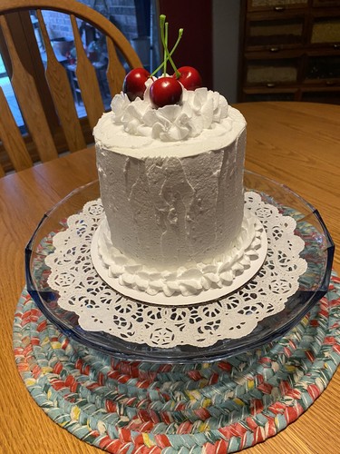 Handmade white faux cake - handmade,