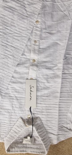 Sahara white cotton pleated