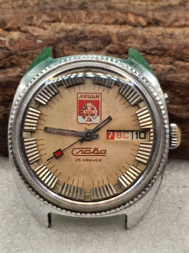 Soviet wristwatch slava with - soviet,