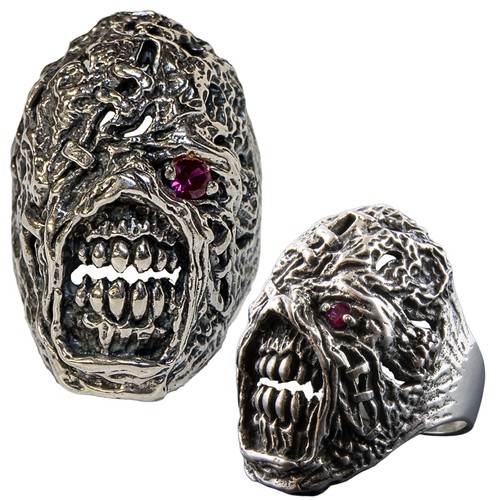 Nemesis skull ring - ring, silver
