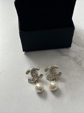 Chanel Costume pearl drop earrings