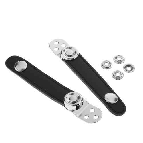 Black accordion bellows straps - black,