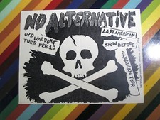 vtg 1980s Punk New Wave flyer 1981 No Alternative @ Old Waldorf LL3