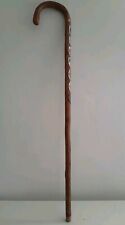 Vintage Wooden Walking Stick With Decorative Badges Walking Aid Disability