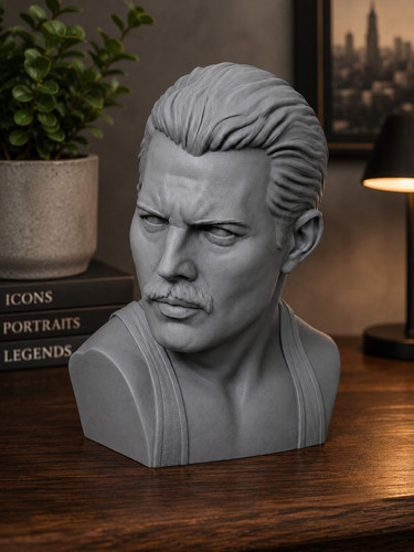 Freddie mercury bust - mercury, statue