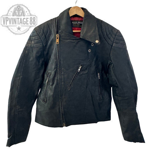 Vintage leather black - leather, biker