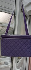 Knomo Purple Leather  & Nylon Laptop Bag .Excellent Condition 