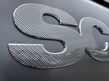 CARBON FIBRE effect Sticker R&S SCANIA  Cab Front Badge decal. New Gen 2017-25.