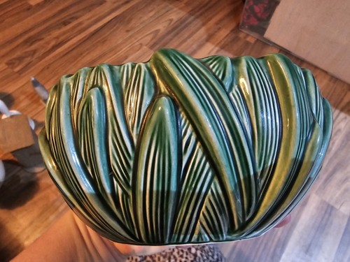Sylvac green planter - sylvac, pot