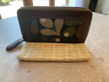 Orla Kiely “Big Acorn in Smoke” 2011 Large Zip Purse/Wallet *SEE MY OTHERS*