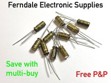 Nichicon UFG "Fine Gold" High Grade Audio Capacitor, select 1uF-470µF, 10V-63V