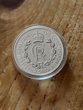2023 KING CHARLES III CORONATION CYPHER 1OZ SILVER COIN IN CAPSULE