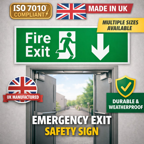 Fire exit sign - fire, or