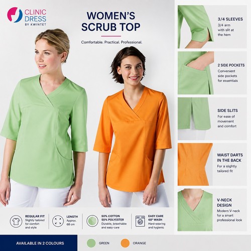 Womans nurses scrub top - nurses,