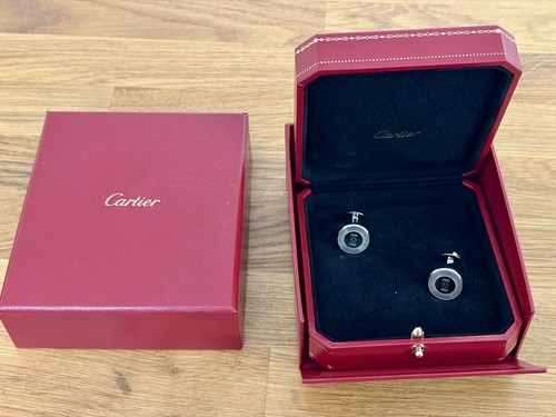 Cartier silver cufflinks with - cartier,