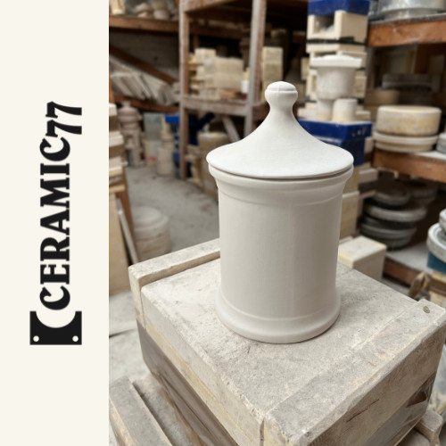 Ceramic storage pot - ceramic, cast