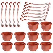  10 Sets Hanging Planter Pot Indoor Planters Wall Bucket Fence Railing Flower