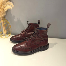Trickers 'Stow' Burgundy Calf Leather Country Boots UK 8 EU 42 RRP £595