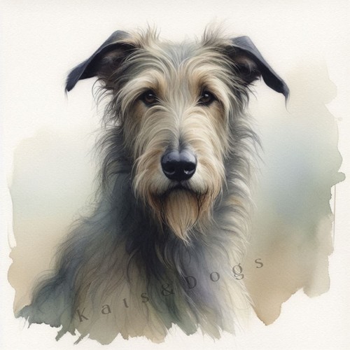Irish wolfhound watercolour - irish,