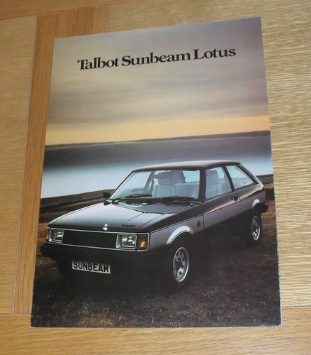 Talbot sunbeam lotus - lotus, brochure