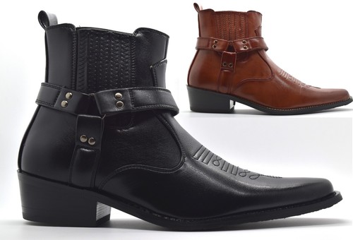 Mens cowboy boots biker - cowboy, ankle