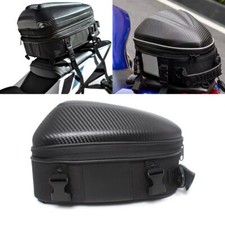 Waterproof Motorcycle Black Tail Bag Rear Seat Extended Pouch Backpack Luggage