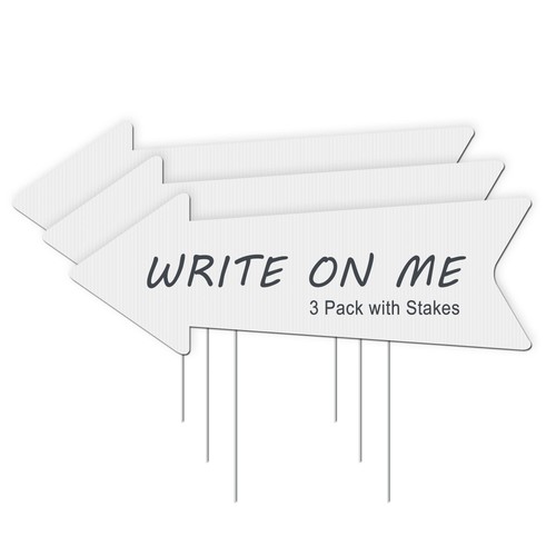 Blank arrow signs with - arrow,