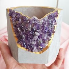 Raw Amethyst Geode Planter