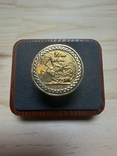 1979 Gold Full Sovereign Ring 9ct Mount Size Q1/2 16.73 Grams