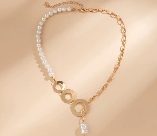 Zara chunky gold pearl - zara, &