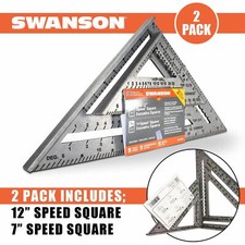 Swanson 7 & 12 inch Speed Square Twin Pack With Blue Book Non-Glare  SW1201K